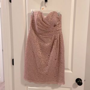 David’s Bridal Rose Gold Metallic Dress